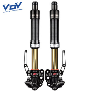 Nuevo Amortiguador Hidráulico Delantero Invertido V2, Distancia entre Orificios <span class=keywords><strong>de</strong></span> 400 mm, 33 Núcleos <span class=keywords><strong>de</strong></span> Aleación <span class=keywords><strong>de</strong></span> Aluminio, Amortiguación Ajustable para Motocicletas - Product Image 1