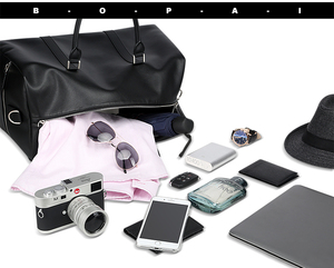 OEM bopai 공장 경량 내구성 사용자 정의 로고 대용량 운반 방수 주말 스포츠 여행 더플 가방 - Product Image 4