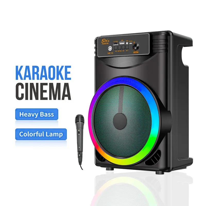 Zqs8146 Loa Di Động Loa Không Dây Có Thể Sạc Lại Tốt Nhất Bluetooth Speaker Với Microphone Karaoke