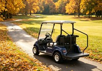 A827.2 Kereta Golf 2-Kursi, Dek Belakang dengan Pengaman untuk Penumpang Berdiri.