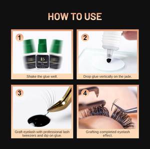 Pegamento Adhesivo Líquido IB Súper Fuerte de 5ml para Extensiones de Pestañas, Personalizado al por Mayor, Coreano, Sensible, Etiqueta Privada Individual, Negro - Product Image 3