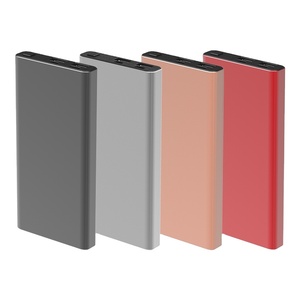 Hot Selling Custom Logo Aluminum Mini Power Bank 10000mAh with Micro USB Input Ultra Slim Portable Promotional Gift
