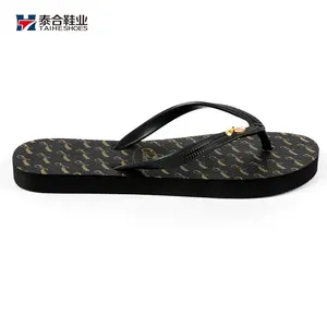 Personalized Custom Logo Full Print Slipper Hollow-out Logo On The Sole Cheap Flip Flops Wholesale
