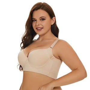 Vêtements de forme personnalisés sans couture femmes Body Fit soutien-gorge sans fil tasse profonde pousser vers le haut ensemble de graisse dorsale pour - Product Image 4