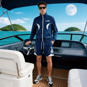Custom Outdoor Vacation Fashion Windproof Jogger Running Sportswear Casual Lightweight Jacket <strong>Tracksuit</strong> Short Windbreaker Set - Product Image 4