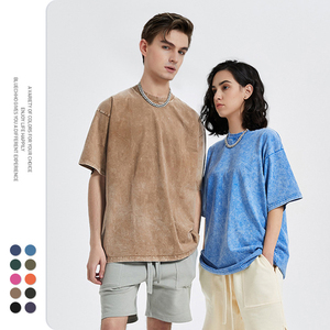 Venta al por mayor precio barato <span class=keywords><strong>de</strong></span> gran tamaño muchos colores Streetwear hombres ácido lavado camiseta Cool Custom Band peso pesado algodón <span class=keywords><strong>camisetas</strong></span> - Product Image 2