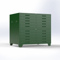 Armoire de classement à 5 tiroirs en acier épaissi avec base robuste, verrouillage à clé, pour documents d'ingénierie A0/A1, design moderne