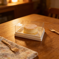 Nouvelle conception de boîtes à gâteaux carrées miniatures jetables anti-buée avec couvercles, contenants pour pâtisseries, fromages, desserts, pain
