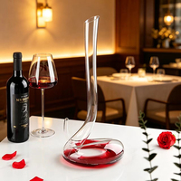 Carafe à vin en cristal de luxe de 1500 ml en forme de serpent cobra, faite à la main, avec logo personnalisé pour restaurants, mariages, fêtes