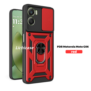 เคสโทรศัพท์สำหรับ Motorola G67 Power 5G, เคสป้องกันกระจกหน้าต่างตัวเลื่อนมีขาตั้ง - Product Image 3