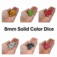Dés en acrylique de 8 mm, mini-dés, couleurs assorties en vrac pour jeux de rôle de table, jeux de société, dés D6, cadeaux de fête, compteurs de jeu