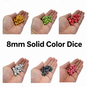 Dés en acrylique de 8 mm, mini-dés, couleurs assorties en vrac pour jeux de rô<span class=keywords><strong>le</strong></span> de table, jeux de société, dés D6, cadeaux de fête, compteurs de <span class=keywords><strong>jeu</strong></span> - Product Image 1