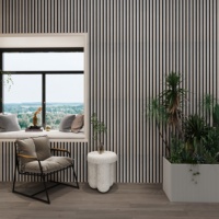 Panneau Acoustique Kasaro Lamelle Décoratif en Bois pour Mur - Panneau Absorbant en Polyester MDF