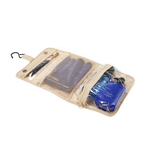 Wholesale Custom Logo Small Travel Toiletries Organizer Bag Oxford Material Fashion Cosmetic <b>Makeup</b> Bag - Product Image 4