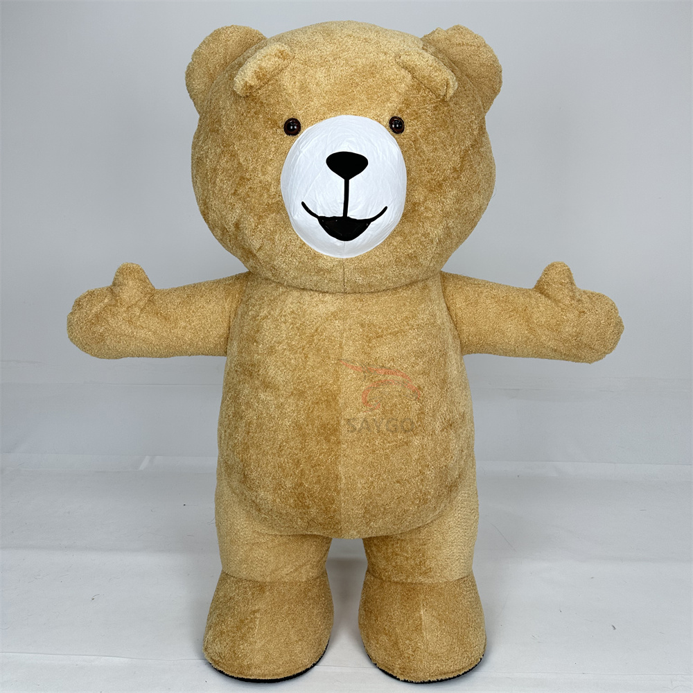 Giant Hand Make Inflatable Teddy Bear Mascot Costume for Events Advertising 2m/2.6m/3m Halloween Body Teddy Bear Costume Mascot