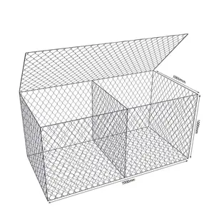 Colchão Gabião caixa de gabião para tecelagem de arame em aço galvanizado com furo de 8x10 cm