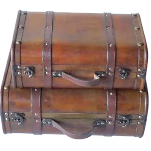 Valigia decorativa valigia in legno antico,