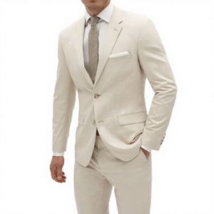 Trajes de Negocios Personalizables para Hombre 2024, Cuello en V, Estilo Vaquero, Antiarrugas, Transpirables, de Lana Peinada, Cierre de Cremallera, Estilo Americano - Product Image 3