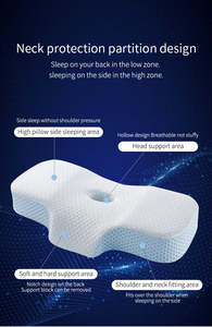 Bantal ortopedi tulang belakang serviks dapat diatur ergonomis lunak terlaris bantal busa memori nyaman tidak beracun - Product Image 5