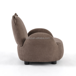 Sillón Infantil de Madera con Estructura de Madera y Tapizado Sherpa Color Marrón - Product Image 4