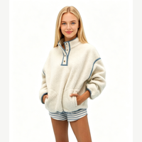 Sweat-shirt uni pour femme en coton doux, décontracté, à manches longues, en promotion