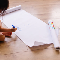 Rollo de Papel para Manualidades de 12 Pulgadas, Papel de Dibujo para Caballete Infantil