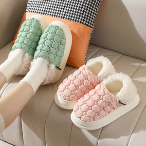 Chaussons d'intérieur chauds pour hommes et femmes en tissu d'hiver type <span class=keywords><strong>doudoune</strong></span> - Product Image 5