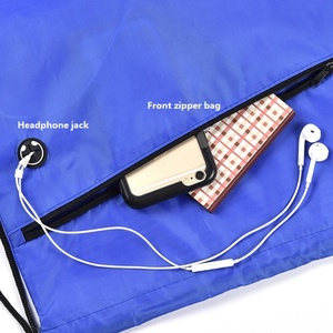 Sac à dos de sport pliable à motif lettres, idéal pour la gym et les voyages, avec fermeture éclair en polyester imperméable – Grande Vente - Product Image 2