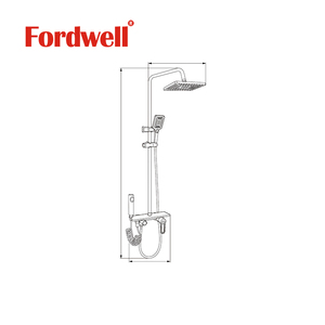 <strong>High</strong> <strong>Quality</strong> Brass Shower Sets Wall Mounted Bathroom Shower System with <strong>Shattaf</strong> - Product Image 3