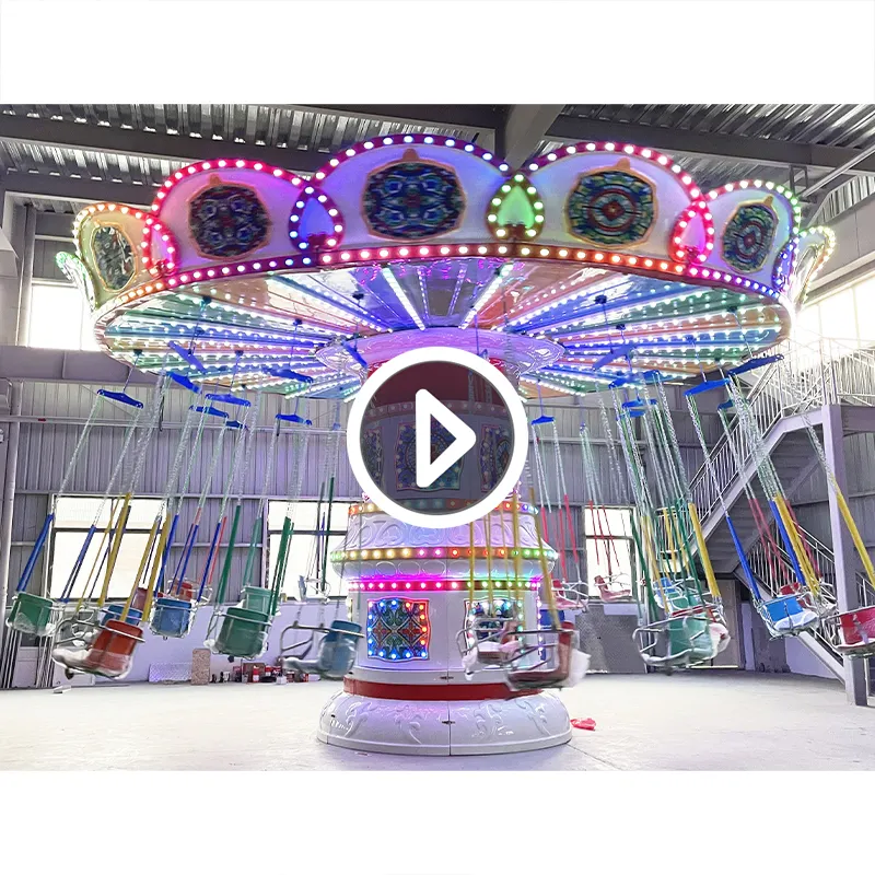 CE chứng nhận chuỗi Carousel người lớn siêu khổng lồ quay cực công viên giải trí ghế O máy bay bay ghế đu đi xe để bán