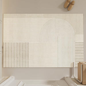 พรมเช็ดเท้าทรงเรขาคณิตสมัยใหม่ รูปทรงสี่เหลี่ยมผืนผ้า ทำจาก PVC ซักทำความสะอาดได้ สำหรับทางเข้าบ้าน ลายทาง - Product Image 5