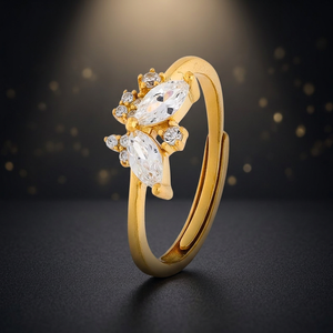 92.5 <b>Silver</b> Women's Engagement <b>Ring</b> 191193 Vintage Trendy Inlay Rose Gold Rhodium Plating Flower Shape Lab Created Prong <b>Set</b> - Product Image 3