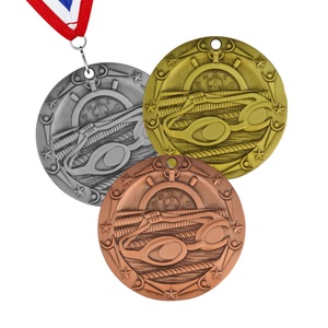 Médaille de la Ligue des Champions, Jeu de marathon, Musculation, Pickleball, Joueur de Muay animé, Entraîneurs, Rubans thaïlandais, Logo, Amusant, Métal - Product Image 1