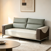 Ensemble de canapé-lit en bois moderne nordique, ergonomique, 1/3 places, rembourré en éponge, canapé de luxe pour salon