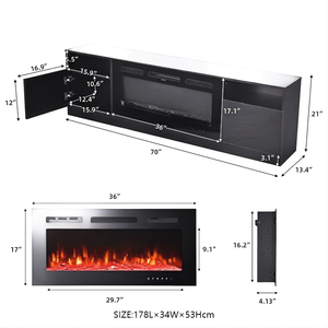 Meuble TV mural flottant en bois <span class=keywords><strong>au</strong></span> design de luxe, prix d'usine, personnalisable pour salon et mobilier d'hôtel - Product Image 2