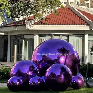 Khổng lồ ngoài trời Inflatable gương bóng trang trí, PVC Inflatable gương bóng cho hồ bơi