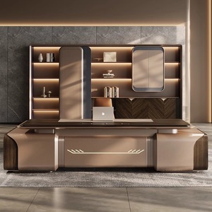 Lshaped sang trọng Hiện Đại Văn phòng điều hành Bàn đồ nội thất bàn italianoffice Bàn và ghế Thiết lập thiết kế hiện đại Ông Chủ bàn sang trọng - Product Image 2