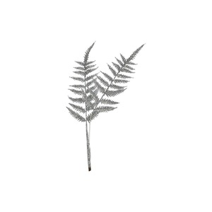 Ramo Luccicante con Foglie Argentate H 65CM - Product Image 1