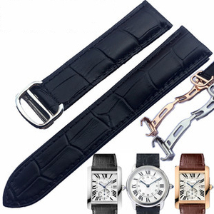 Correa <span class=keywords><strong>de</strong></span> <span class=keywords><strong>Reloj</strong></span> <span class=keywords><strong>de</strong></span> Cuero Negro con Patrón <span class=keywords><strong>de</strong></span> Piel <span class=keywords><strong>de</strong></span> Cocodrilo <span class=keywords><strong>de</strong></span> 20, 21, 22 y 24 mm para <span class=keywords><strong>Hombre</strong></span>, Correa <span class=keywords><strong>de</strong></span> <span class=keywords><strong>Reloj</strong></span> con Hebilla para Relojes Cart-ier T-ank - Product Image 2