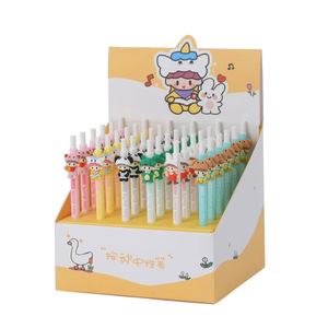 Scool Students <b>Kids</b> Custom Logo Cute Cartoon <b>3D</b> Animal Writing Blue 0.5mm Plastic Gel <b>Pen</b> Set - Product Image 1