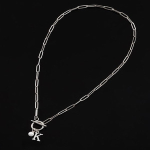Collana Trendy da Donna in Acciaio Inossidabile Placcato Oro con Decorazione di Perle Finte e Design a Lettere, Regalo per Fidanzata o Mamma - Product Image 2