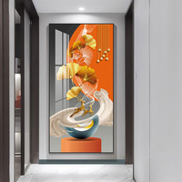 Décor de maison Cuadros moderne abstrait luxe imprimés image Animal cerf cristal verre peintures murales toile art décor