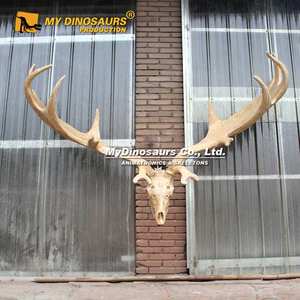 MY DINO AS016 Decoración interior del hogar Montado en la pared Ciervo irlandés y astas - Product Image 4