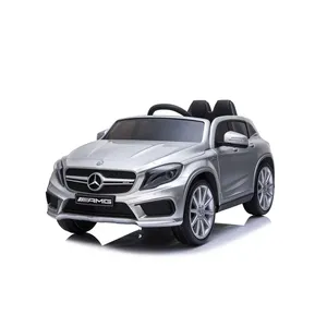 Lisanslı Mercedes Benz GLA45 elektrikli bebek arabası çocuklar için 12 volt Mp4, lastik lastik, EVA tekerlek