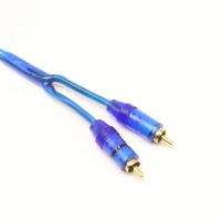 Câble RCA torsadé haut de gamme plaqué or mâle-mâle transparent pour audio stéréo Hi-Fi, idéal pour subwoofer et enceintes