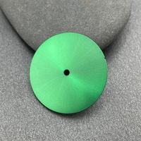 Cadran de montre vert soleil rayé 28,5 mm à double pied pour mouvement NH35/36, petit MOQ, prix usine SKX007