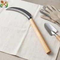 Outils agricoles de jardinage : Falcette de jardin à dents de scie dentées pour la récolte du riz et le désherbage, couteau à herbe