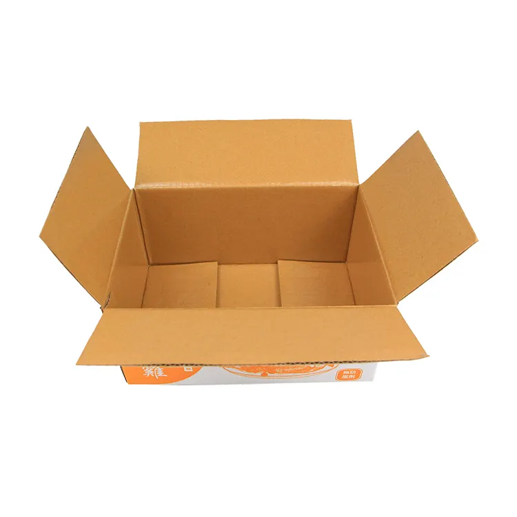 Cartón corrugado kraft blanco reciclable, caja de papel de alimentos con logotipo de impresión personalizada para pollo congelado, fabricante 2023