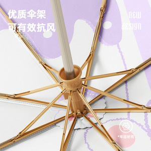 ร่มกันแดดกันฝน 100 ซม. โครงอัลลอย เปิดอัตโนมัติ ลายการ์ตูน สำหรับการเดินทาง - Product Image 4