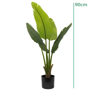 90cm madgascariensis 6 foglie di palma da viaggiatore plastico piante inodore arredamento giardino Bonsai artificiale Strelitzia Ravenala